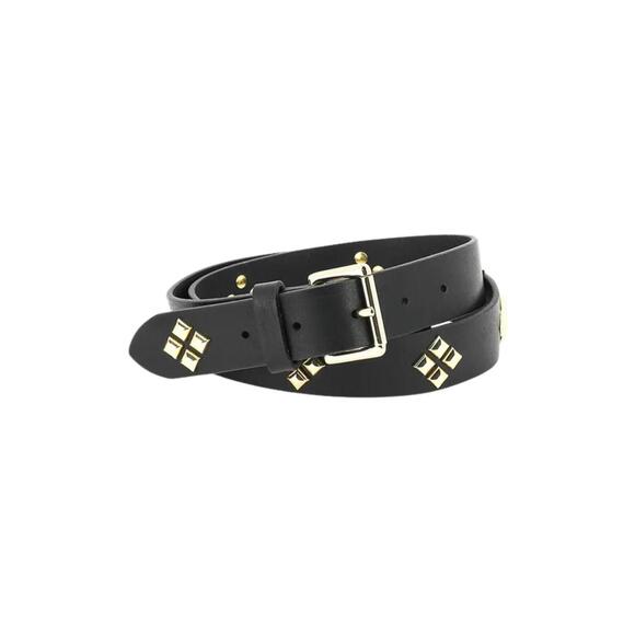 NEW HERBERT FRERE SOEUR women's turenne belt with studs in black